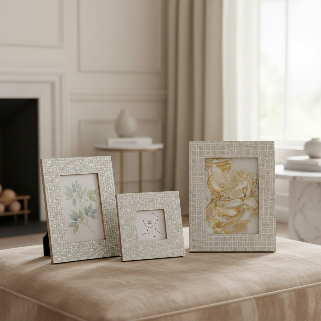 Cambria Photo Frame – White