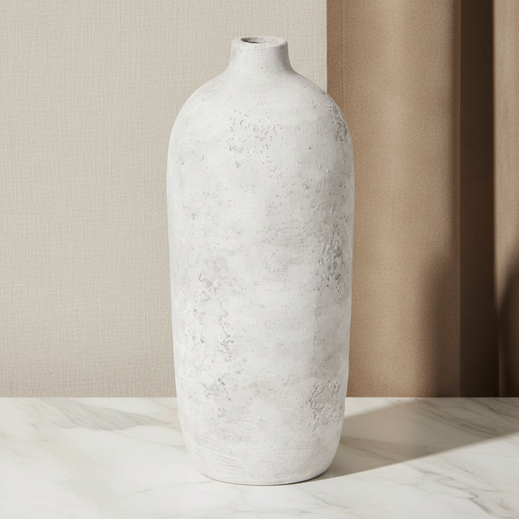 Joeli Bottle Vase – Stone Ceramic Decorative Vase