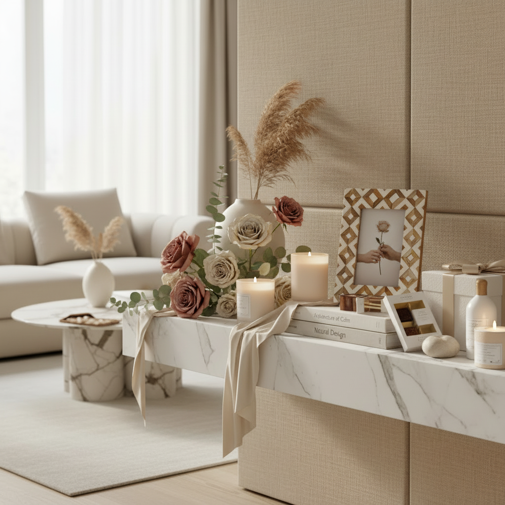 Manura 4x6 Photo Frame – White & Natural Geometric Frame